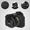 Easy Hood Camera Case for Canon EOS R10 Mirrorless Camera, Anti-Scratch Soft Silicone Rubber Case Protective Body Housing Protector Skin Cover-Black