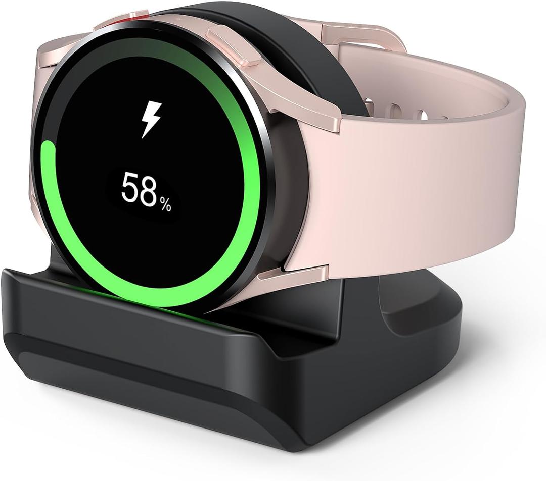 Stand for Samsung Galaxy Watch Ultra 2025 47MM/ 8 Classic 46MM/Watch 8 40/44MM/7 40,44mm/ Ultra/6 40 44mm Non-Slip Silicone Charging Dock,Charger Base Holder with Cable Management Slot,NOT Charger