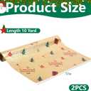 Adnee 2 Roll 10 Yard Floral Foil Plant Pot Covers, Matte Texture Christmas Plant Pot Foil with Patterns, Golden Floral Pot Wrapping Paper for Christmas Home Flower Pot DIY decor