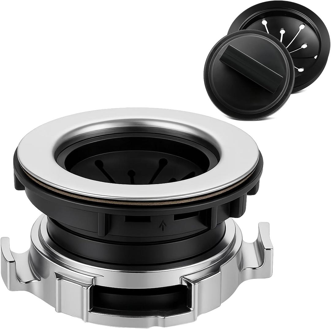 Garbage Disposal Sink Flange Kit, Stainless Steel Kitchen Sink Drain Assembly for Garbage Disposal for 3 1/2 Inch Standard Sink Drain Hole, Waste King EZ Mount, Whirlaway and GE Models (114mm)