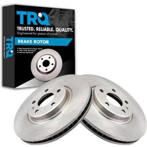 TRQ Front Brake Rotor Set Vented Compatible with 2009-2016 Audi Q5 2011-2016 A4 A4 Quattro 2011-2016 A5 A5 Quattro 2012-2018 A6 A6 Quattro 2012-2016 A7 Quattro 2013-2016 allroad