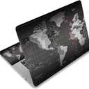 Laptop Skin Sticker Decal,12" 13" 13.3" 14" 15" 15.4" 15.6 inch Laptop Vinyl Skin Sticker Cover Art Protector Notebook PC (2 Wrist Pad Skins Included), Decorative Waterproof Removable,World Map