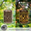 Heavy-Duty Hummingbird Solar Lanterns, Vintage Solar Lights Outdoor Waterproof Garden Decor, Hanging Lights for Yard, Patio, Backyard, Porch