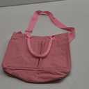 Messenger Bag for Women, Canvas Messenger Bag Women, Multifunctional Convertible Shoulder Bag with Pockets Magnetic Closure for Casual Outings, Commuting to Work (Pink)