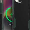 OtterBox iPhone 14 & iPhone 13 Commuter Series Case - Commuter Series Case -Thin, Dual-Layer, Pocket-Friendly, Port Cover - Black/Green