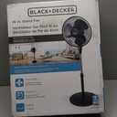 BLACK+DECKER 16 Inches Stand Fan with Pedestal Base, Height Adjustable Pedestal Fan with Remote and Touch Control Panel, Free Standing Fan with 90-Degree Oscillating and 3-Speed Settings, Black