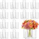 60pcs New & Improved Glass Vase Cylinder Vases for Centerpieces Small Flower Glass Clear Vases Home Decor Centerpiece Table Flower Vase Decorations for Wedding DecorationHoliday Mixed Sizes Tall