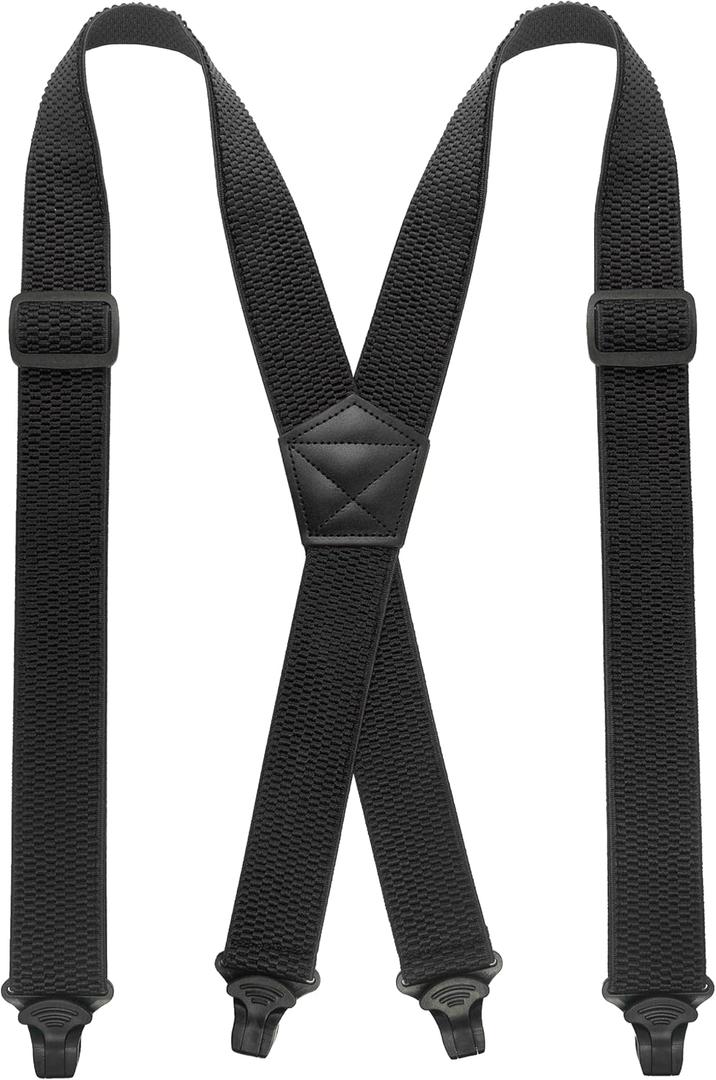 JEMYGINS Hidden Suspenders for Men Under Clothes - Free Yourself from Troublesome Waistbands(1.48" Wide) (Black)