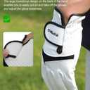 INPAKO Golf Glove for Men Women, Premium Cabretta Leathe,Soft Breathable Mesh Back, Enhanced Non-Slip Palm Grip Support Right Hand