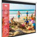 Pyle 72-Inch Manual Pull Down Projector Screen, Matte White Projection Surface, Ceiling or Wall Mount Screen Projector with Auto-Lock & Black Border for Home Theater or Office (42.5" x 56.6")