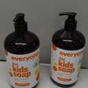 Everyone 3-in-1 Kids Soap, Body Wash, Bubble Bath, Shampoo, 32 Ounce (Pack of 2), Orange Squeeze, Coconut Cleanser with Organic Plant Extracts and Pure Essential Oils (Packaging May Vary)