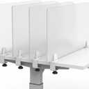 Dunzoom 4 Pcs Heavy Duty Desk Divider Frosted Acrylic Privacy Partitions