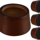 OneDream Wood Bed Furniture Risers Blocks - 2 inch Set of 4 Bed Risers, Heavy Duty Solid Wood Round Risers, Sofa Riser with Non-Slip Pad, Create Storage Space and Easy Cleaning for The Sweeper