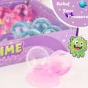 24 Pack Valentine Day Crystal Clear Slime Party Favors, Non-Sticky, Valentines Day Gifts for Kids, Classroom Exchange Stress Relief Fidget Toys Boys Girls, Easter Basket Stuffers