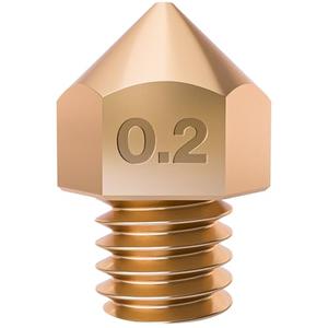 Hetism MK8 3D Printer Nozzle for Creality Ender 3 - Brass 0.2mm Nozzles Replacement Upgrade Parts for Sovol, Snapmaker, Anycubic, Elegoo, Pro, V2, Plus, Neo, Max, S1 Kit, 1 Pieces