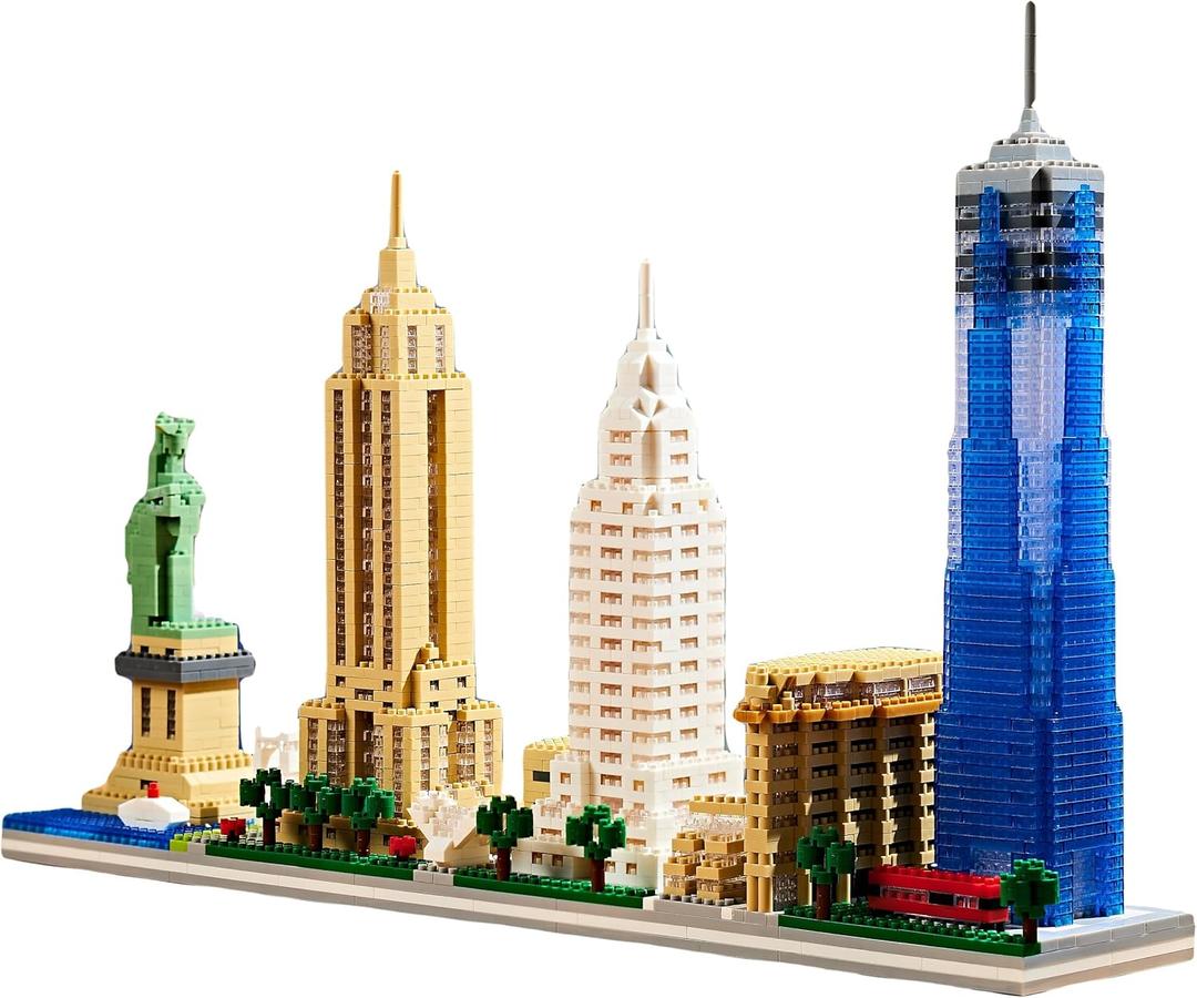 JXRLMB New York Iconic Architecture Skyline Micro Building Blocks  Challenging Construction Set for Adults and Teens 14+ 3452 Pieces, Perfect Home and Office Decoration, Gift for Friends