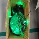 4.2Ft Giant Spider Halloween Decorations Outdoor 52" Light Up Spider with 90 LED Lights for Front Yard, Porch, Garden, Lawn, Halloween Party (Green) (Zz-002)