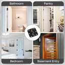 30 Pack Rounded Black Door Hinges Matte 3.5 Inch 5/8" Radius Interior 3 1/2 Inch Flat Iron Bifold Residential Standard Bedroom Interior Exterior and Closets Doors 3 "x 3 " Heavy Duty Hardware