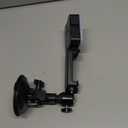 LenTok Suction Cup Mirror Phone Holder with Light, Travel Wall Phone Camera Mount for Makeup Content Creator Essentials, Mirror Tripod for Bathroom Kitchen Compatile with All Smooth Surface (Black)