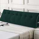 Sasttie Headboard Pillow King, Wedge Pillow Headboard for Sitting Up in Bed, Back-Rest Support Triangular Cushion for Reading - Features Removable Washable Cover, Green