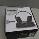 WallarGe Wireless Headphones for TV Watching, Easy Setup and Comfortable Bluetooth Headphones with RF Transmitter Charging Dock, 100 Ft Wireless Range, Rechargeable 25 Hours Play and No Audio Delay