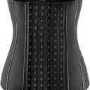 ECOWALSON Waist Trainer for Women Corset Cincher Body Shaper Girdle Trimmer with Steel Bones Extender (3X-Large, B-black(9 Steel Bones Height:11.6"))