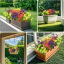 2 x Fake Silk Flowers Ferns Outdoor,12Bundles Morning Glory Artificial Faux Flowers with Fake Plants,UV Resistant Realistic for Spring Summer Window Box Garden Decor