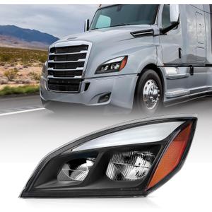 JFN Led Headlights Compatible with 2018-2023 Cascadia, Reflector Cascadia Headlamps, Pair Set, Black Housing, Tailored for Elite Models(Driver Side (Left))