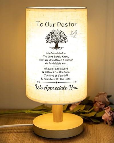 SOUHONEY Pastor Appreciation Gifts - Unique Pastor Gifts for Men for Pastor Day, Christmas, Birthday, Anniversary, Fathers Day, Fabric Bedside Decor Lamp