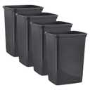 Superio Large Kitchen Trash Can 13 Gallon, 52 Qt Waste Bin for Kitchen, Garage, Indoor and Outdoor Trash Can (4, Dark Grey)