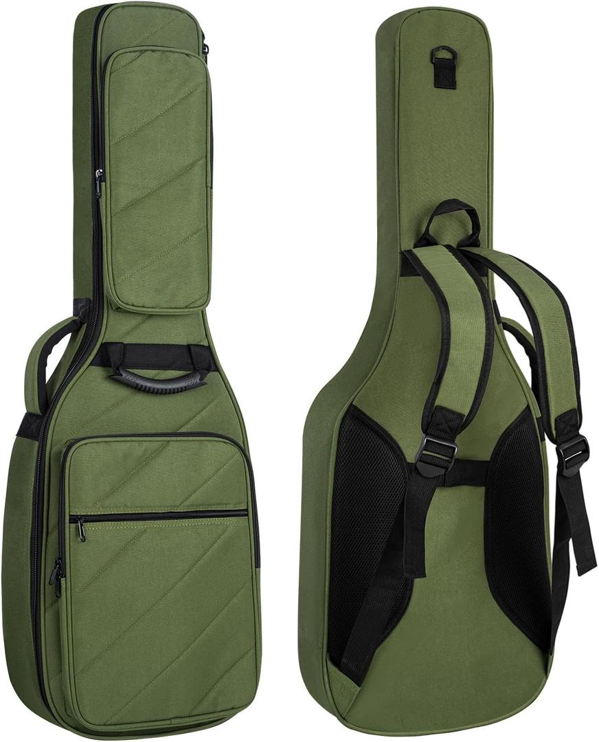 MUZNOTE Guitar Bag Electric Case Reinforced 0.7 In Thick Sponge Soft Padded Guitar Case with 3 Pockets Electric Guitar Gig Bag, Neck Cradle,Back Hanger Loop for 39 Electric Guitars