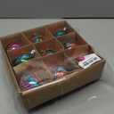 AMS 3.15"/80mm Christmas Tree Ornaments Shatterproof Rainbow-Colored Hanging Ball Pendants Baubles for Xmas Holiday Wedding Party Decorations(Rainbow, 9ct)