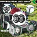 CheeMuii 4 Pack HRR216 Lawn Mower Drive Wheels 2 Rear Wheels 42710-VE2-M02ZE and 2 Front Wheels 44710-VL0-L02ZB Replace for Honda HRR216 HRS216 HRT216 Lawn Mower