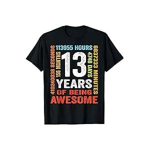 13 Years 156 Months Of Being Awesome 13th Birthday T-Shirt,Size M