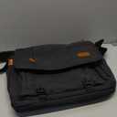 ESTARER Messenger Bag 17-17.3 Inch, Men's Computer Satchel Water-resistant Canvas, Teacher Laptop Briefcase for Work Office College, Dark Grey