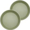 Classic Round Planter Pot, 21 Inch, Green, 2-Pack
