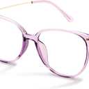 Gaoye Blue Light Blocking Glasses - Trending Round TR90 Frames, Metal Arms, UV400 Protection - Matching Soft Case