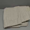 OVZME Faux Linen Curtains 63 Inch Length 2 Panels Set, Farmhouse Light Filtering Privacy Curtains for Living Room Bedroom, Rod Pocket Soft Thick Textured Window Drapes, Linen Color, 2x42Wx63L Inches