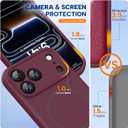 Miracase Magnetic for iPhone 17 Pro Max Case, Compatible with MagSafe, Integrated Silicone Camera Control Cover, 3.0mm Thicken Shockproof Drop Protection Phone Case for 17 ProMax, Wine Red