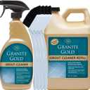 Granite Gold Grout Cleaner Spray with Brush for Stone, Ceramic, Glass & Colored Grout, 64 Fluid Ounces + 24 Fluid Ounces + 4 brushes, 88 Fl Oz