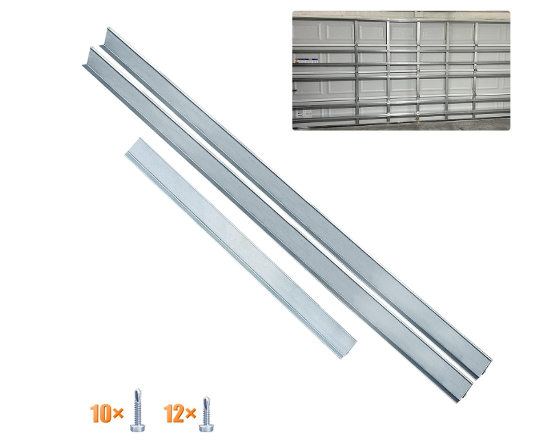 LAJIAOZ 8 Foot Garage Door Strut Heavy Duty Garage Door Reinforcement Support Strut Brace-Ultimate Hurricane, Storm, Snow, and Wind Protection, DIY & Professional Installation(8FT Strut(2*4ft+1*2ft))