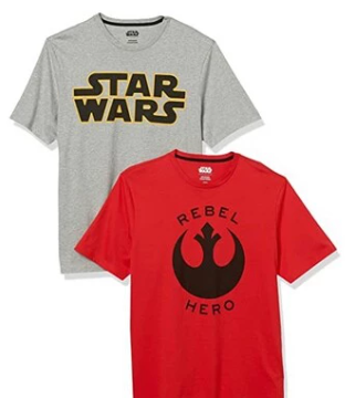 Star Wars Shirts 2 Pcs, Red and Gray 4XLT