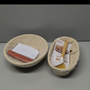 Sourdough Proofing Basket Gift Set, 9" Round and 10" Oval Banneton Bread Baking Supplies, Sourdough Baskets with Bread Lame, Danish Whish, Bowl Scraper, Sourdough Scraper, and Linen Liner (9-piece Kit)