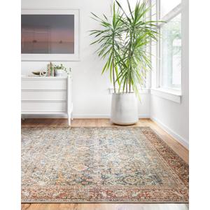 Loloi Layla Ocean / Rust 2'-3" x 3'-9" Accent Rug