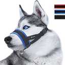 Nylon Dog Muzzle for Small,Medium,Large Dogs Prevent from Biting,Barking and Chewing,Adjustable Loop(S/Blue)