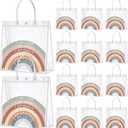 Dansydaisy 20 Pcs Inspirational Gifts Bulk for Women I Am Kind Clear PVC Thank You Gift Bags Reusable Goodie Bags with Handles for Mother's Day Wedding 7.87 x 7.87 Inch