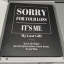 End of Life Planner Organizer Binder Notebook I'm Dead Now What Book Planner Document 8.5x11" Estate Planning Organizer Binder In Case If I Die Folder for Possessions Affairs and Final Wishes (Flower)