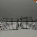 Undershelf Wire Storage Basket, Household Metal Hanging Bin Slides for Space Saving for Kitchen Pantry Bookshelf (Small, 2 PCS)