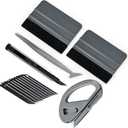 Gomake Vehicle Vinyl Wrap Window Tint Film Tool Kit Include 4 Inch Felt Squeegee, Retractable 9mm Utility Knife and Blades, Zippy Vinyl Cutter and Mini Go Corner Squeegee for Car Wrapping
