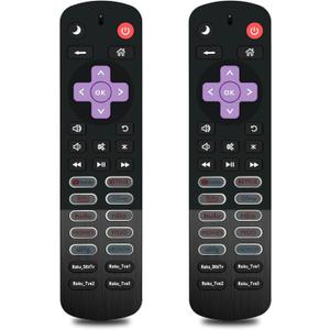 Replacement Remote for Roku TV No Batteries Required with USB-C Charging, Compatible with TCL, Hisense, Onn & Philips Not for Stick and Box (Compatible with ROKU2X)
